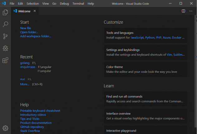 Go development environment setup