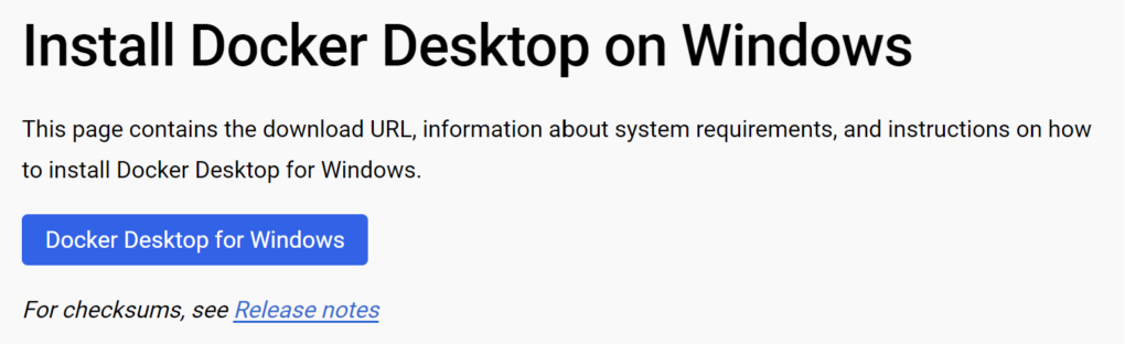 install docker on windows